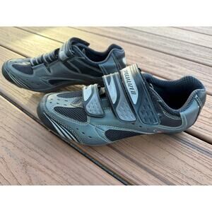 Specialized 6103-3041 Body Geometry Cycling Shoes US 8.5 Mens Black/gray leather